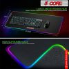 LARGE RGB LED Extra Large Soft Gaming Mouse Pad Oversized Glowing 31.5x11.8" 5 Core KBP 800 RGB