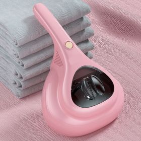 1pc Handheld Mite Remover; Portable Bed Cleaner; Vacuums Dust; Dirt; Pet Hair; Washable Filter; Great For Sofa; Bed; Carpet; Usb Charge; Pink; White (Color: pink)